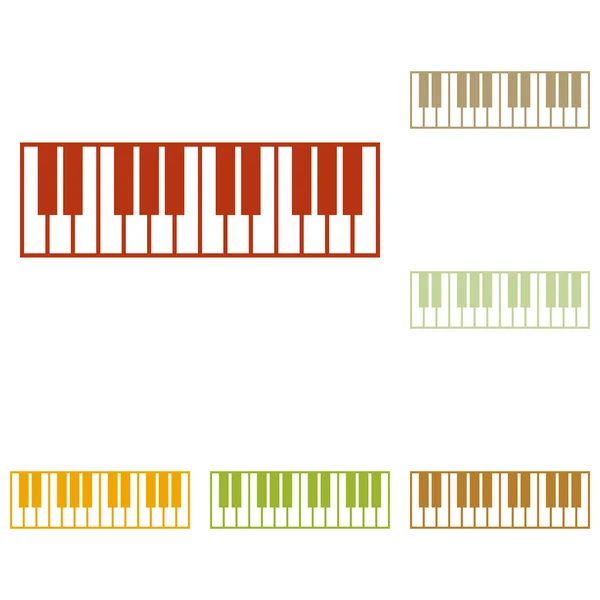 Piano toetsenbord teken — Stockvector