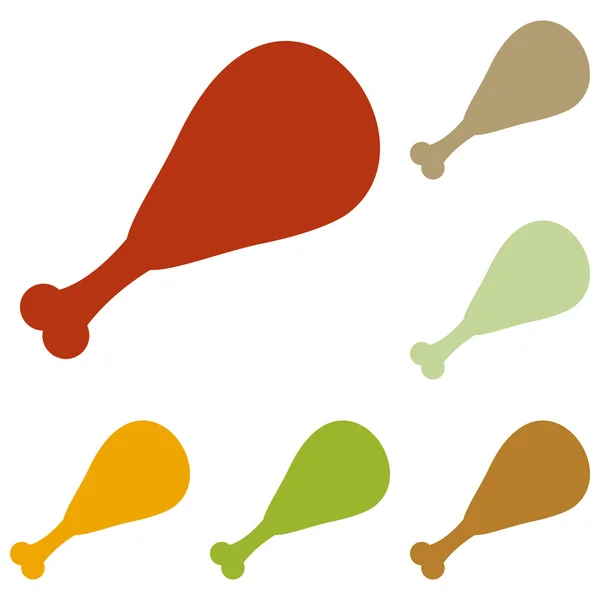 Signo de pierna de pollo — Vector de stock