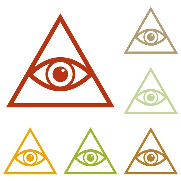 Все видят символ пирамиды — стоковый вектор