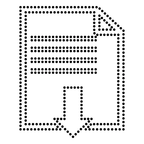 Datei herunterladen Zeichen — Stockvektor