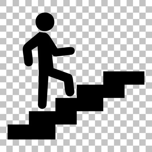 Hombre en escaleras subiendo — Vector de stock