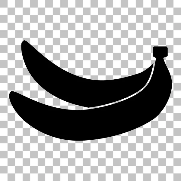 Banana simple sign. Flat style black icon on transparent background. — Stock Vector