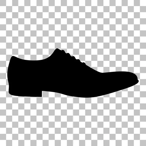 Знак мужской обуви. Черная иконка в плоском стиле на прозрачном фоне . — стоковый вектор