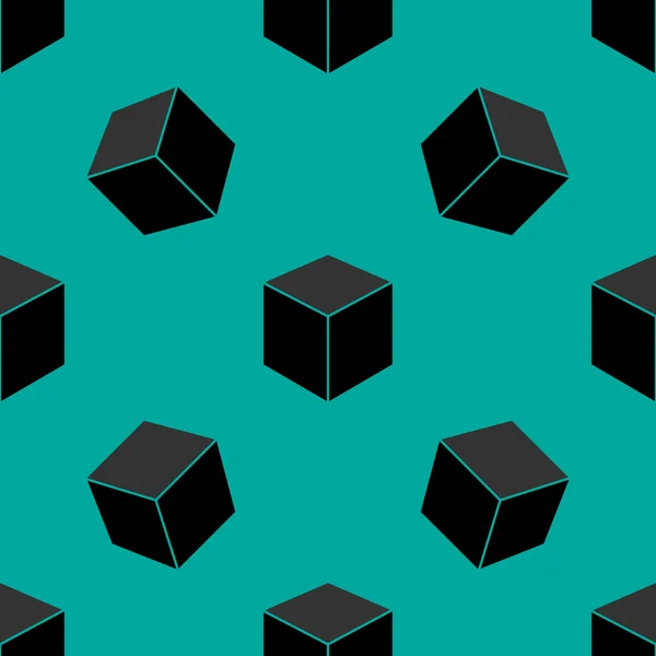 Seamless pattern of cubes. Isometric effect vector illustration — Stock Vector