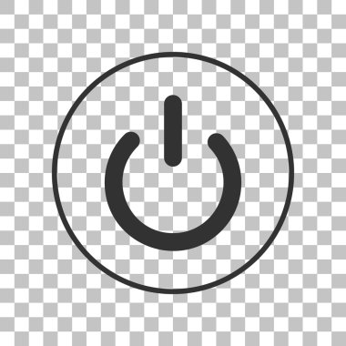 Açık kapalı geçiş işareti. Saydam arka plan üzerinde koyu gri simgesi.