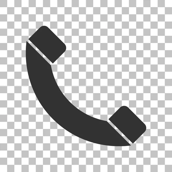 Telefon işareti illüstrasyon. Saydam arka plan üzerinde koyu gri simgesi.