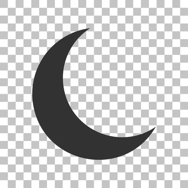 Иллюстрация лунного знака. Тёмно-серый значок на прозрачном фоне . — стоковый вектор