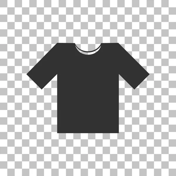Ilustración del signo de camiseta. Icono gris oscuro sobre fondo transparente . — Vector de stock