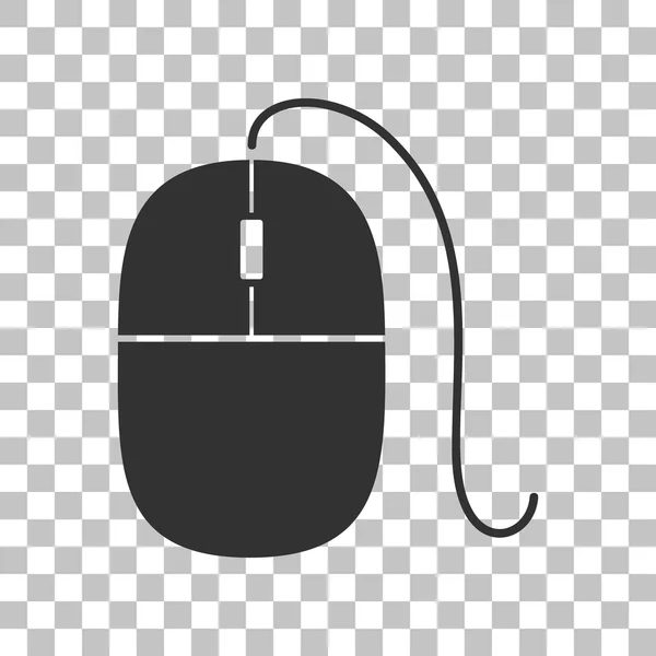 Иллюстрация знаков мыши. Тёмно-серый значок на прозрачном фоне . — стоковый вектор