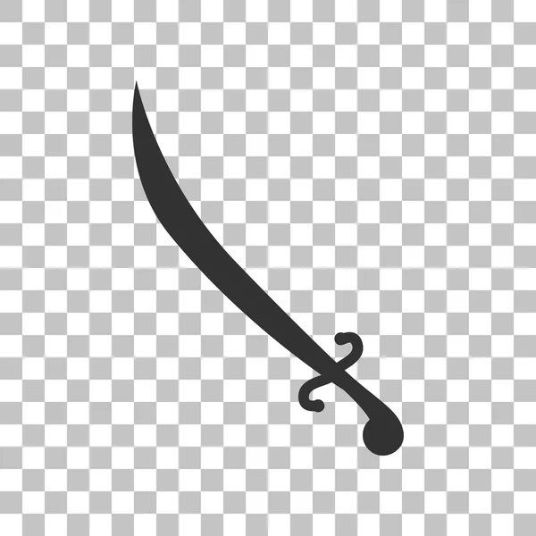 Illustration de signe d'épée. Icône gris foncé sur fond transparent . — Image vectorielle