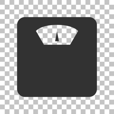 Banyo ölçekli üye. Saydam arka plan üzerinde koyu gri simgesi.