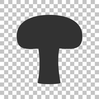 Mantar basit kayıt. Saydam arka plan üzerinde koyu gri simgesi.