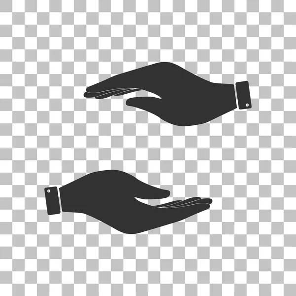 Hand teken illustratie. Donker grijs pictogram op transparante achtergrond. — Stockvector