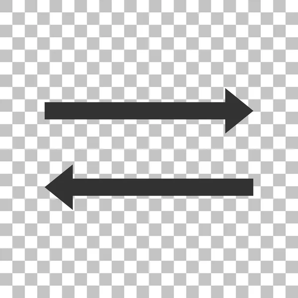 Flèche simple signe. Icône gris foncé sur fond transparent . — Image vectorielle