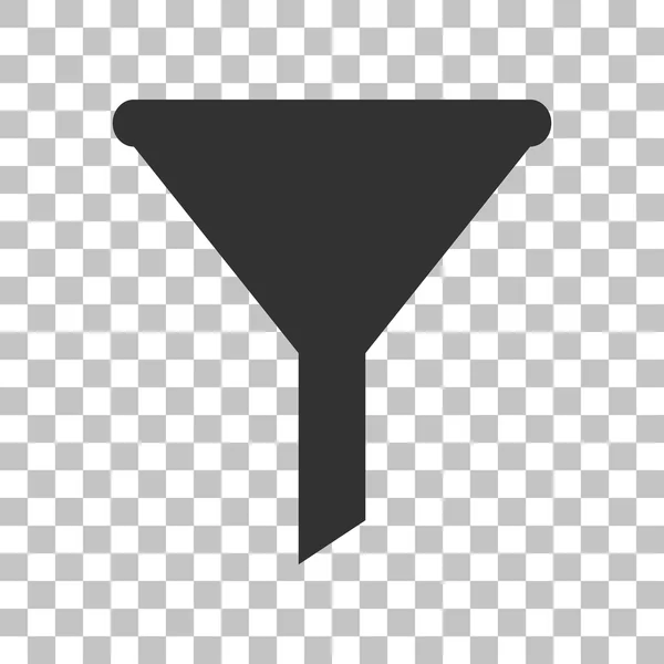Filter einfaches Zeichen. dunkelgraues Symbol auf transparentem Hintergrund. — Stockvektor