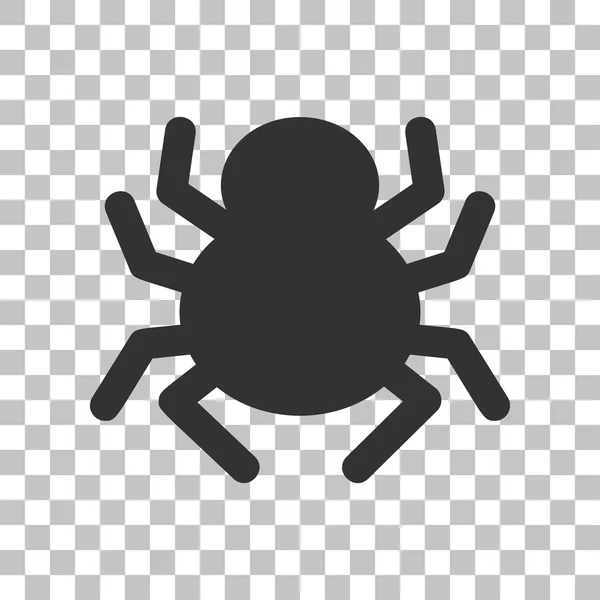 Spinnenzeichenillustration. dunkelgraues Symbol auf transparentem Hintergrund. — Stockvektor