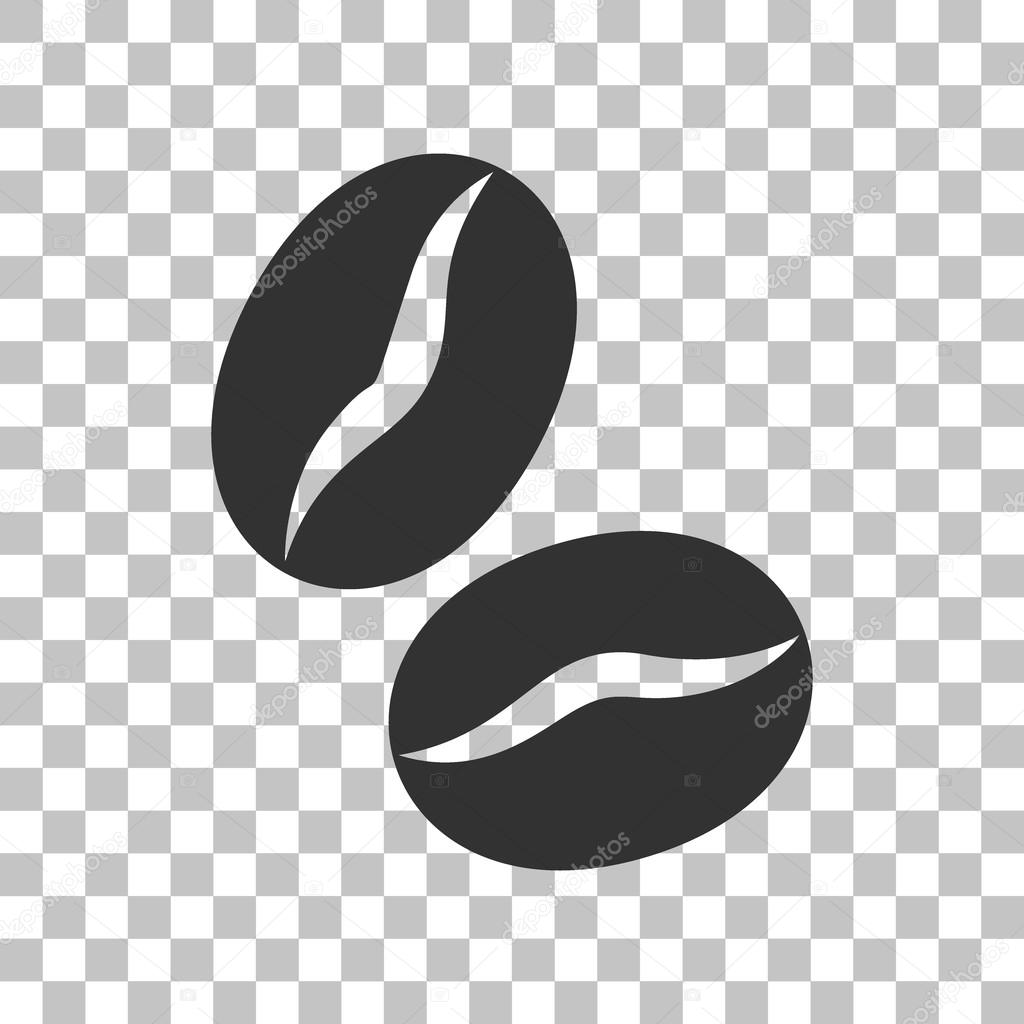 Stock Illustration Coffee Beans Sign Dark Gray Icon On Transparent Background Vector Stock Illustration Coffee Beans Sign Dark Gray Icon On Transparent Background Vector