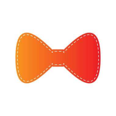 Papyon simgesi. Turuncu aplike izole.