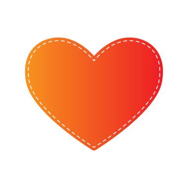 İşareti bağla. Turuncu aplike izole.