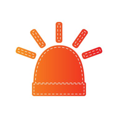 Polis çoklu oturum. Turuncu aplike izole.