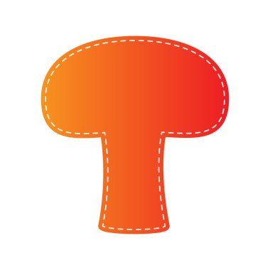 Mantar basit kayıt. Turuncu aplike izole.