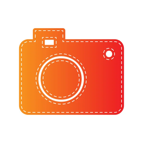 Digitalkameraschild. orange Applikation isoliert. — Stockvektor