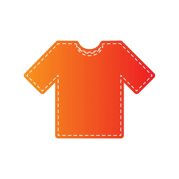 Illustration für T-Shirt-Zeichen. orange Applikation isoliert. — Stockvektor