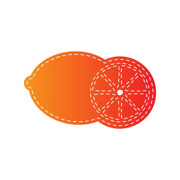 Gyümölcs-citrom jel. Narancssárga Applied elszigetelt. — Stock Vector