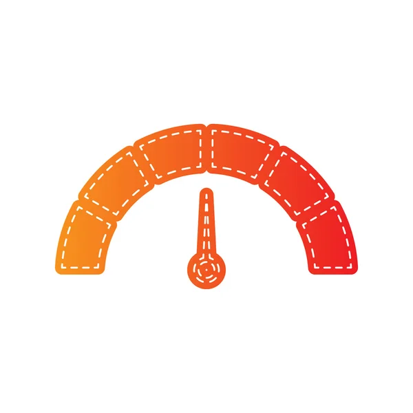 Ilustração do sinal do velocímetro. Aplicativo laranja isolado . —  Vetores de Stock