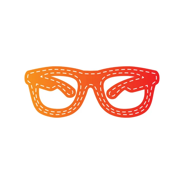 Sonnenbrille Zeichen Illustration. orange Applikation isoliert. — Stockvektor