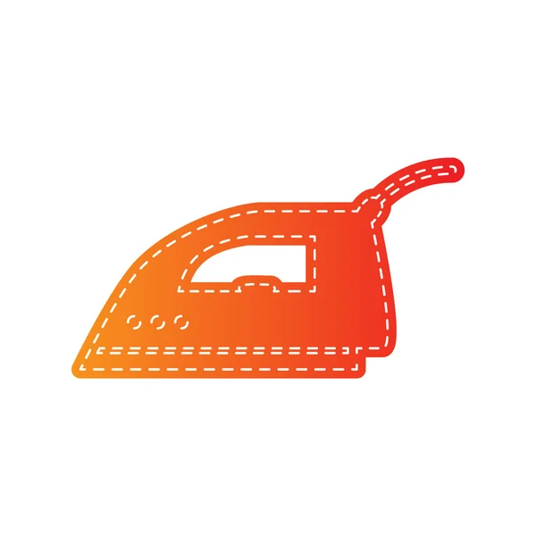 Signo de hierro suavizante. Aplicativo naranja aislado . — Vector de stock