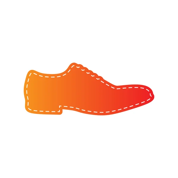 Знак мужской обуви. Аппликация оранжевая . — стоковый вектор