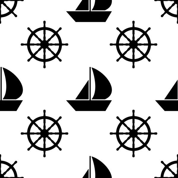 ベクトル航海シームレス パターン。キュートなデザイン. — ストックベクタ