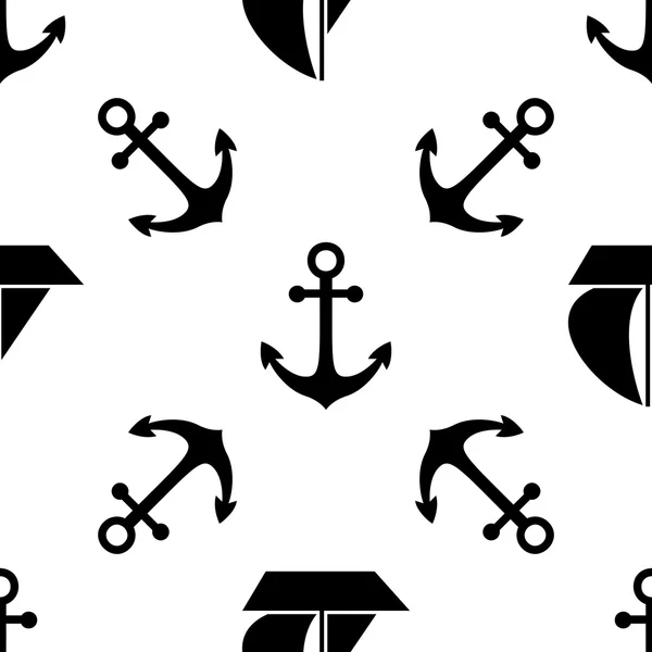 Vector nautical seamless pattern. Cute design. — Stock Vector