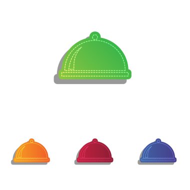 Sunucu oturum illüstrasyon. Derma aplike Icons set.