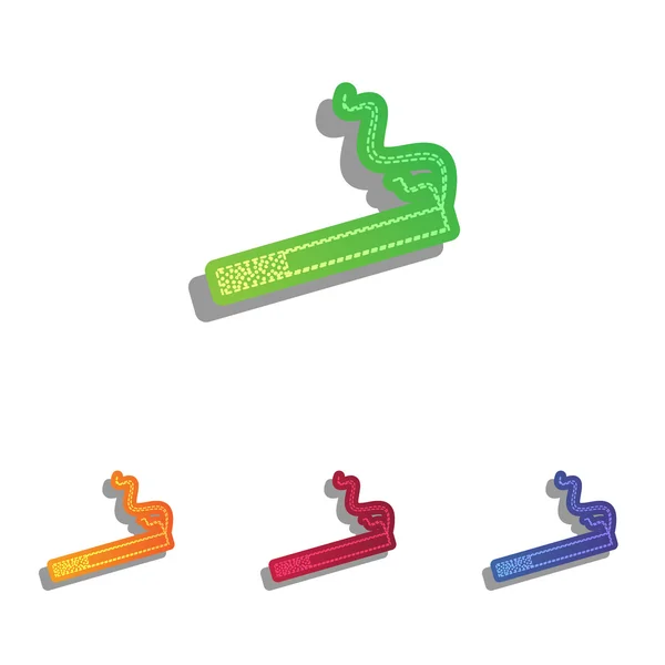 Icône de fumée idéal pour tout usage. Ensemble d'icônes applicatives colorées . — Image vectorielle