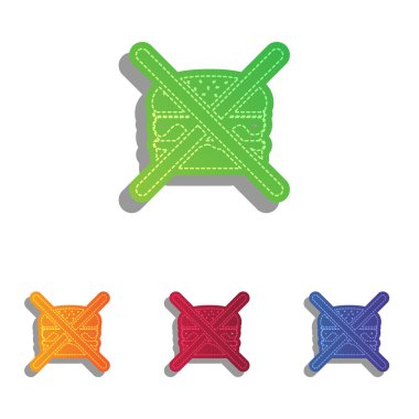 Burger iz yok. Derma aplike Icons set.