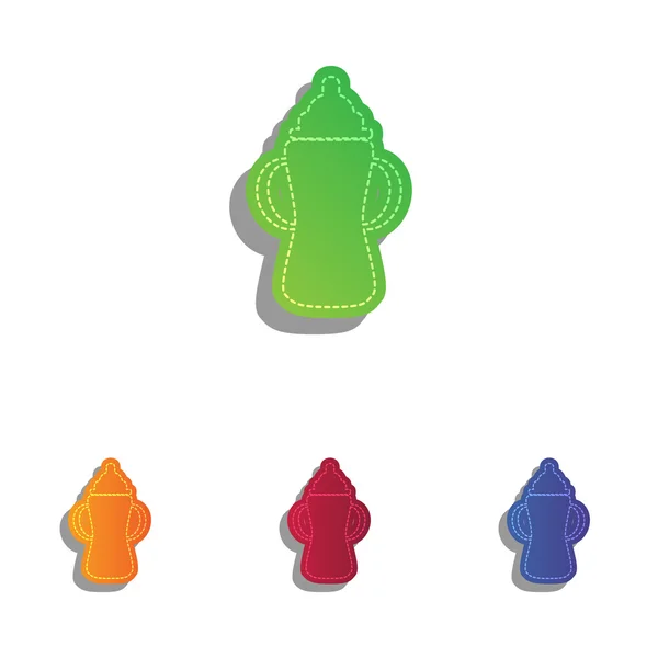 Signe de biberon. Ensemble d'icônes applicatives colorées . — Image vectorielle