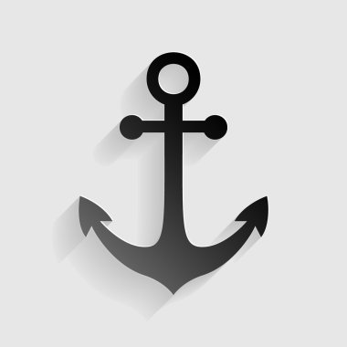 Çalar saat işareti. Gölgeli gri arka plan üzerinde siyah kağıt.