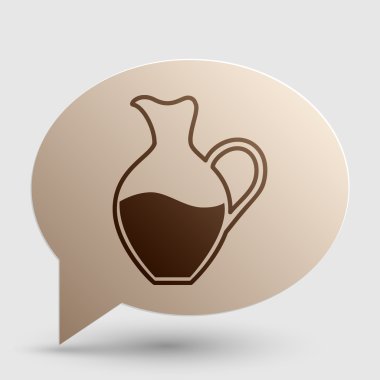 Amfora işareti. Kabarcık gölge ile kahverengi degrade simgesini.