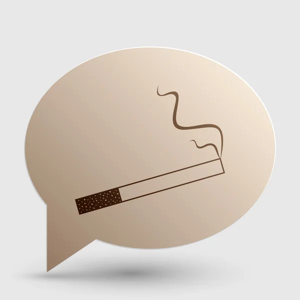 Icono de humo ideal para cualquier uso. Icono de gradiente marrón en burbuja con sombra . — Vector de stock