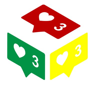 Hangi tarihlerde ve iz yorum. Kırmızı, yeşil ve sarı simge izometrik tarzı.