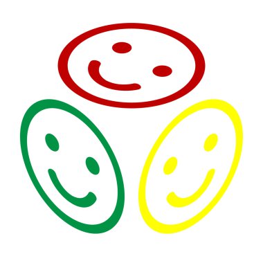 Balıkçılık kanca işareti illüstrasyon. Kırmızı, yeşil ve sarı simge izometrik tarzı.