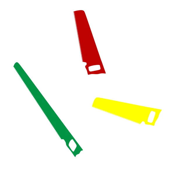 Vi una señal simple. Estilo isométrico de icono rojo, verde y amarillo . — Archivo Imágenes Vectoriales