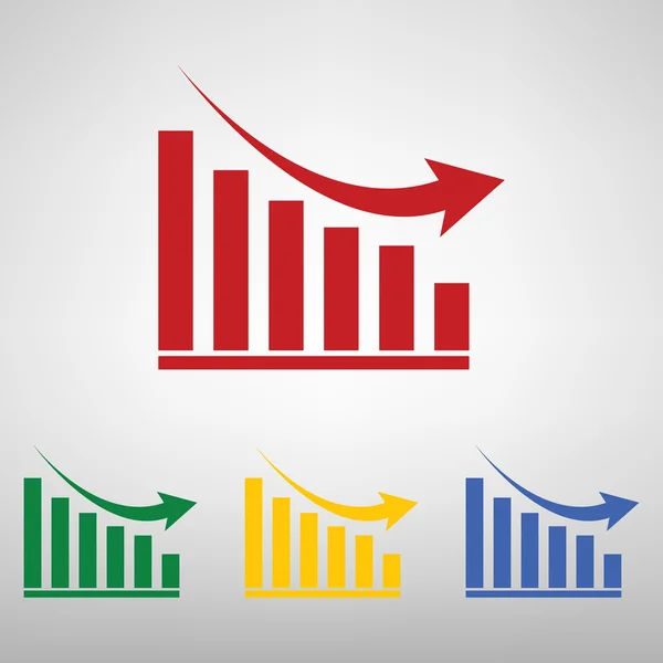 Ícone gráfico em declínio —  Vetores de Stock