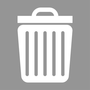 Çöp kutusu düz simgesi