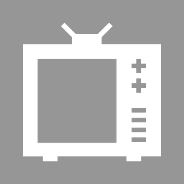 Icono plano de TV — Archivo Imágenes Vectoriales