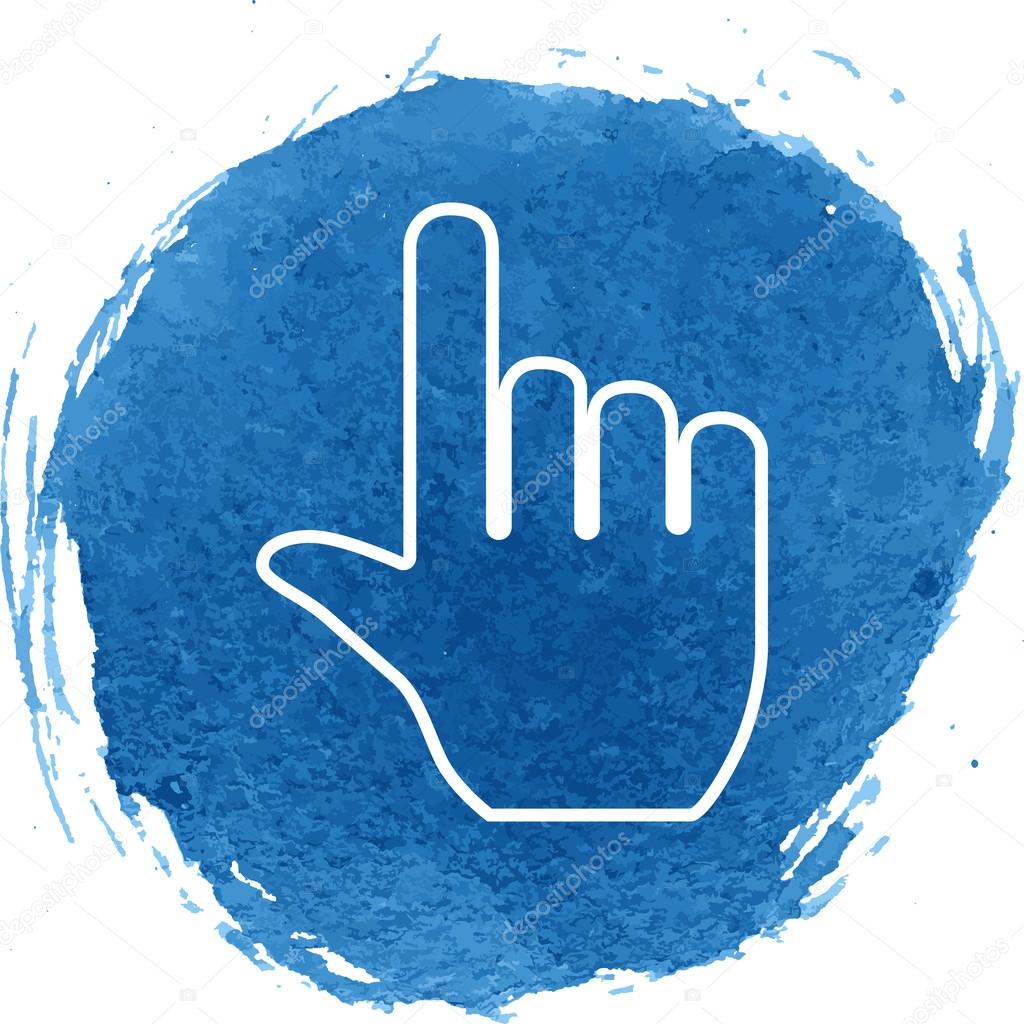 Hand icon with watercolor effect