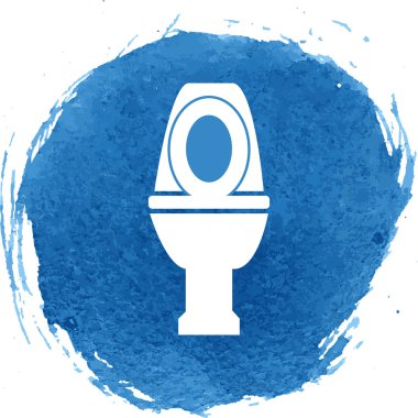 Tuvalet simgesi suluboya etkisi ile