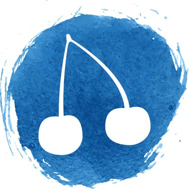 Suluboya efekti olan kiraz simgesi